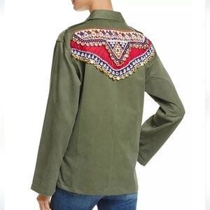 Tricia Fix Beaded Military Upcycled Jacket